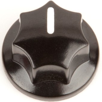 Knob ABS 7 Sided Black D Small